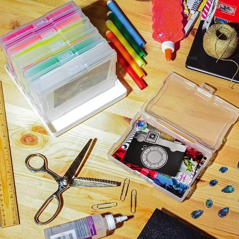 Novelinks Transparent 4" X 6" Photo Cases and Clear Craft Keeper with Handle - 1 - Picture 3 of 5